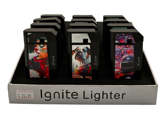 Premium Matte Gray Lighter with Chrome Trim (Gift Box)