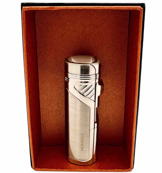 Honest Silver Cylindrical W/O Butane Lighter