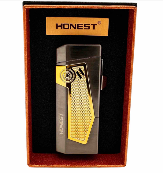 Honest Black Gold Textured W/O Butane Lighter