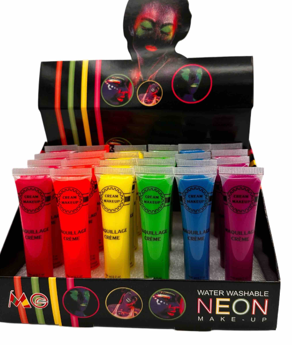 Neon Face Paints / Cream Makeup (Water Washable Neon Makeup)