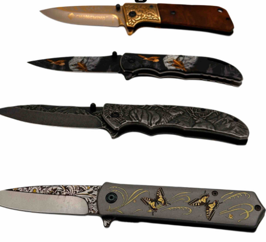 Folding Pocket Knives (38+ Designs – Wood, Camo, Engraved, Butterfly & More)